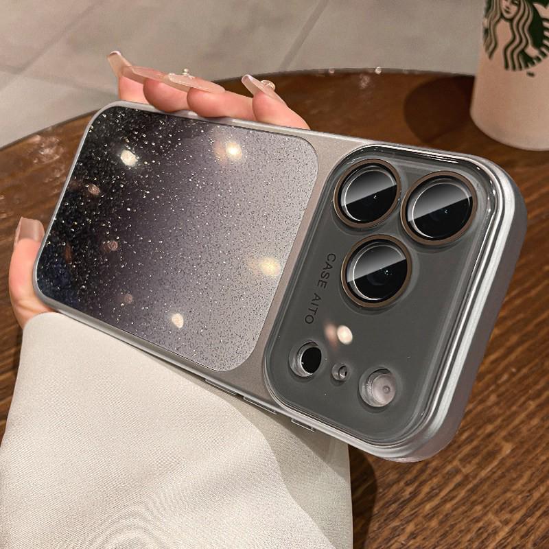 Gradient Glitter Crystal Lens iPhone 17 Pro Max Case with Apple 15 Shell