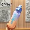 Student Fitness Water Bottle With Large Capacity And Gradient Colors For Travel And Gym