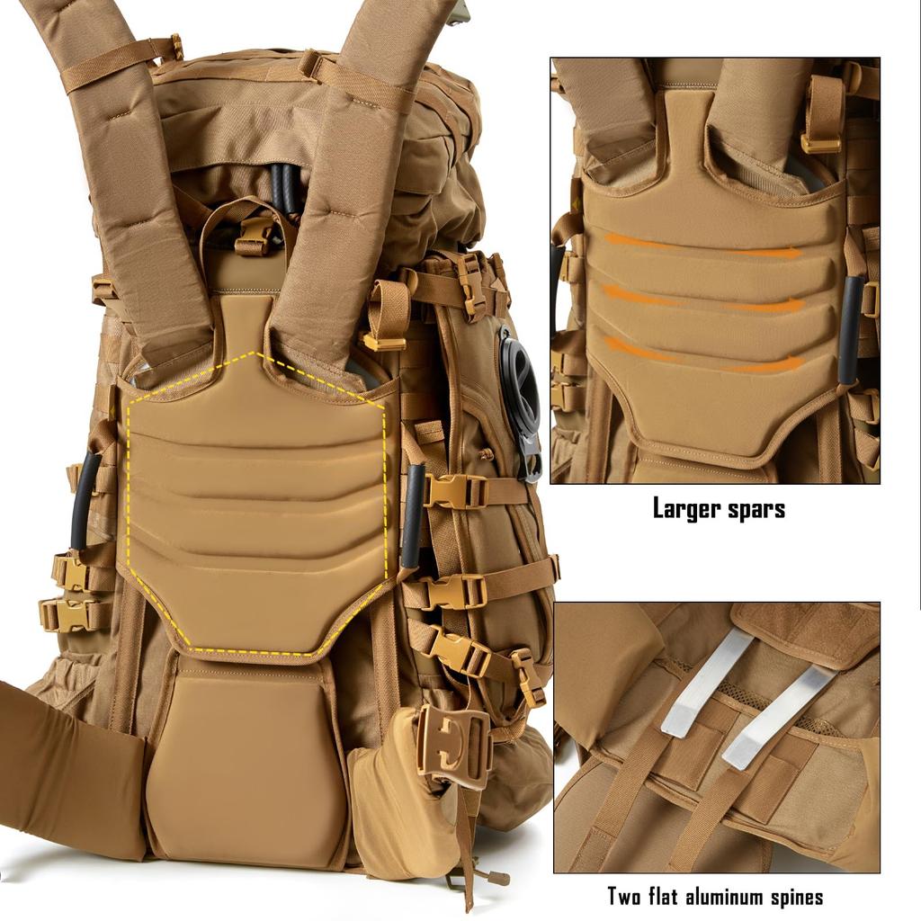 [MT] Military Backpack, USMC Style, ILBE1.0, Large Capacity 80L, Waterproof, Outdoor, Survival, Camping, Hiking, Multicam (ILBE1.0)