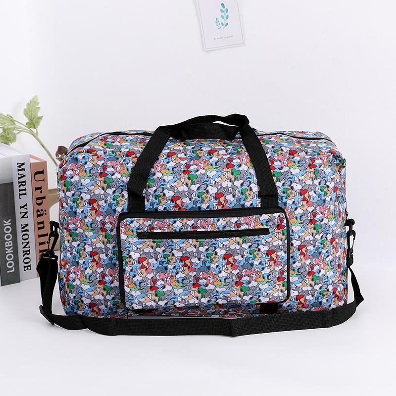 Cartoon Travel Bag Large Capacity Folding Luggage Travel Handbag Luggage Bag Nylon Waterproof Storage Bag Travel Bag