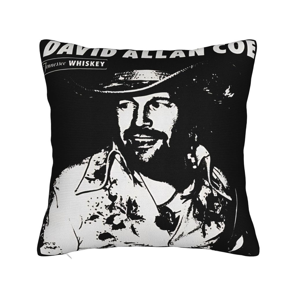 In Memory Of David Allan Coe 1939- Pillow Cover Retro Portrait Tribute Soft Cushion Cover Pillow Case For Living Room Chair
