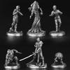 White Copper Illithid Soldier Miniature Tabletop Wargame RPG Battle Model Chess Piece Collection Decor Car Interior Decor