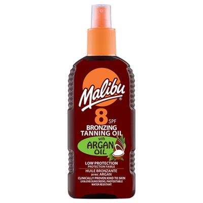 Óleo Bronzeador Malibu com Óleo de Argan FPS8 200ml