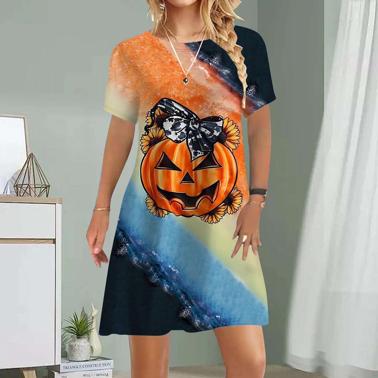 

Женское повседневное платье, летнее платье с полосатым принтом для женщин, платье с коротким рукавом и круглым вырезом, размер плюс 8XL разноцветный