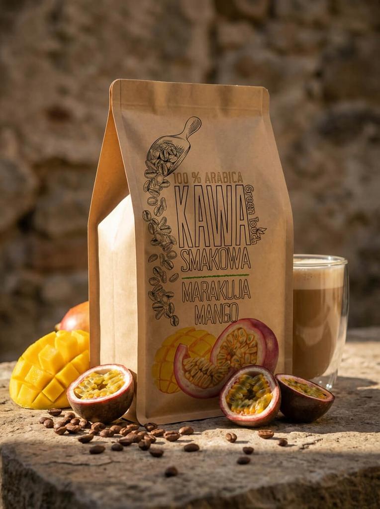 Kawa Ziarnista O Smaku Marakuja Z Mango 250 G Kawa Owocowa Green Touch