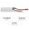 X420.0016 Battery for Wltoys XK A160 RC Airplane 7.4V 600mAh Rechargeable Lithium Battery Aircraft Spare Parts Glider Accessories