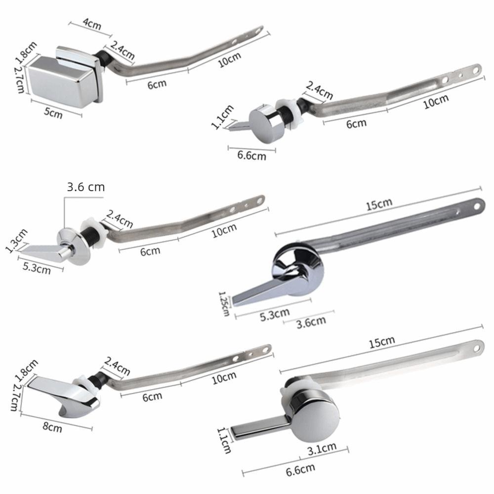 Pull Rod Toilet Flush Handle Stainless Steel Toilet Trip Lever  Plumbing Replacement