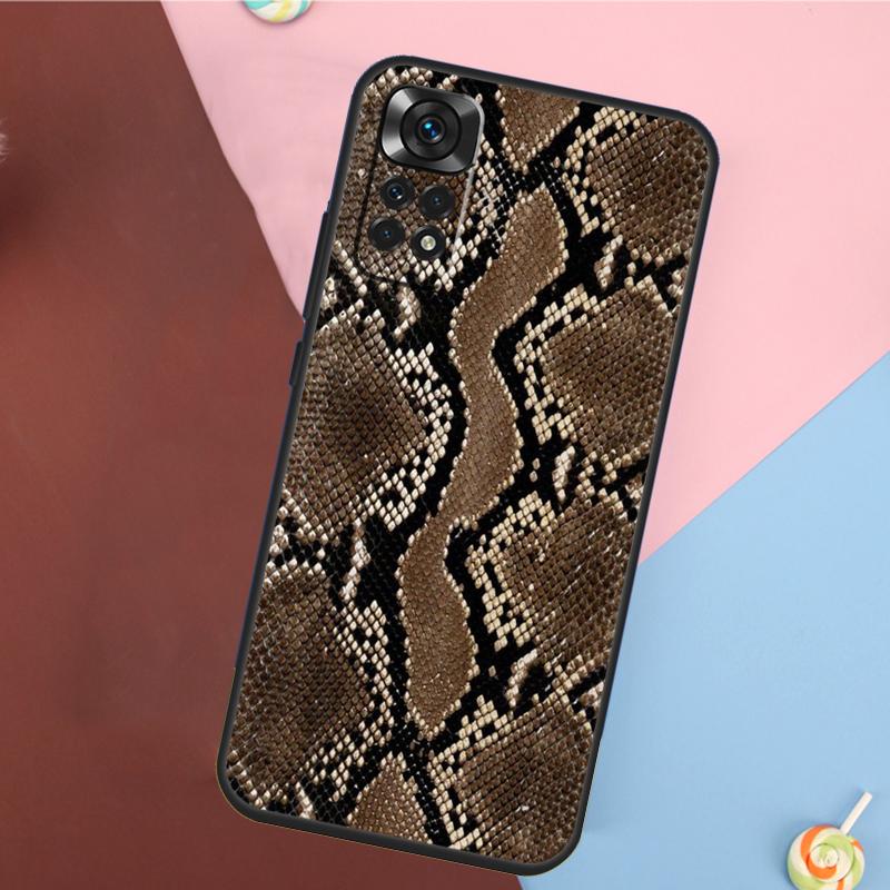 Snake Texture Cover For Xiaomi Redmi Note 14 13 12 9 10 11 Pro 9S 10S 11S 12S Redmi 14C 10C 12C 13C Case