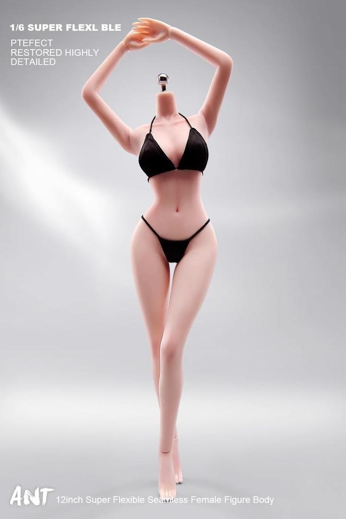 Toys & Hobbies [TOYBARJAPAN] 1/6 Scale Action Figure ANT YCL001, Pre-painted, Ultra-Flexible Seamless Body, Female Body (Normal Tan Skin), No Clothes
