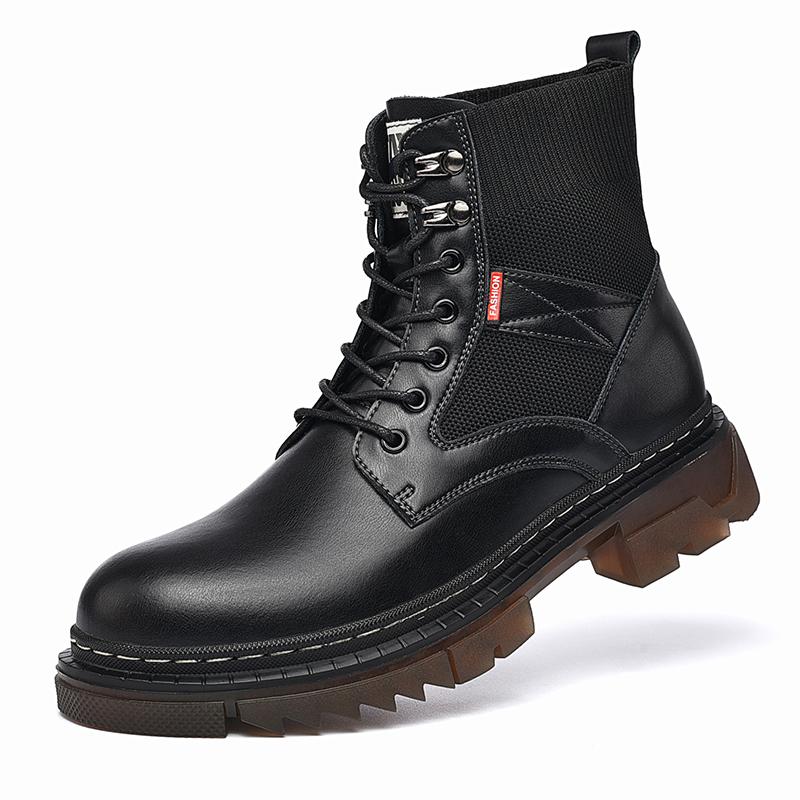 

Весна Осень Новейшие Мужские Ботинки Мужская Повседневная Обувь Уличные Ботильоны Модная Кожаная Обувь Мужские Мотоциклетные Ботинки Мартин Мужская Обувь 39