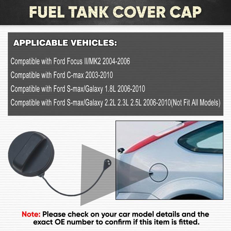 Inner Fuel Gas Oil Tank Filler Cap for Ford Focus II/MK2 2004-2006 C-max 2003-2010 Ford S-max/Galaxy 2006-2010