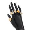 5pcs/7pcs Irregular Chunky Smooth Rings Stackable Retro Metal Ring Opening Rings Set  Daily Wear