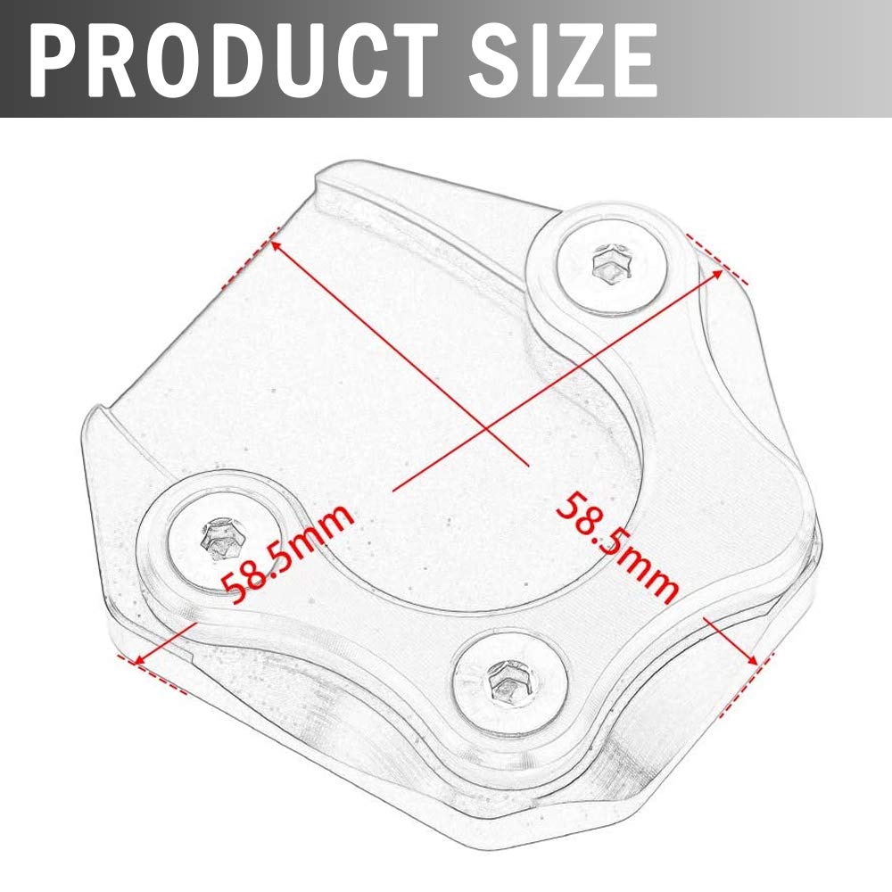 Honda rebel 250 rebel250 2017 2018 2019 2020 2021 accessories kickstand side stand extension extension extension plate pad rebel parts