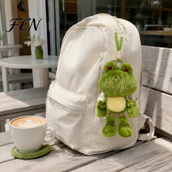 Soft Fluffy Plush Toy Funny Frog Keychain with Fragrance & Movable Limbs, Stuffed Animal Cute Bag Charm for Backpacks Keys, Decorative Hanging