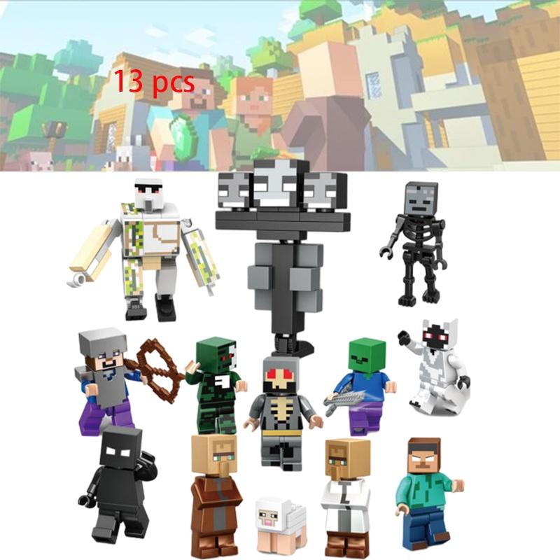 Cartoon Figure Building Blocks Toy Compatible With Lego My World Redstone Steve Diy Educational Toy