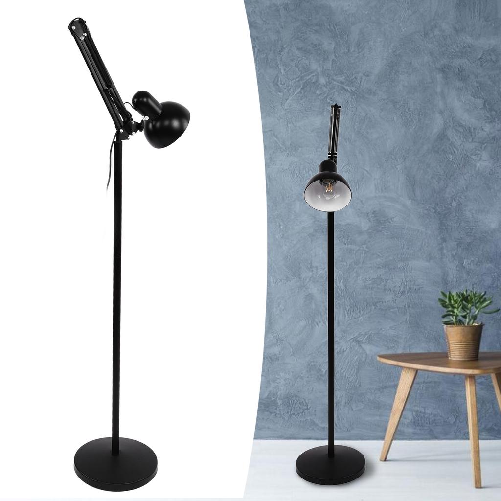 Metal Floor Lamp with Flexible Swing Arm Standing Lamp for Home Bedroom Study Room