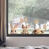 Iepuraș de Paște Sticker Geam Impermeabil Detașabil PVC Iepure Ou Sticker Sticlă Petrecere Sărbătoare de Primăvară Decorare Geam Casă Mașină Decal
