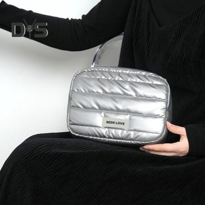 Women Padded Makeup Bag Portable Cosmetic Organizer Waterproof Zippered Handbag Toiletry Pouch for Girls Travel Home Use