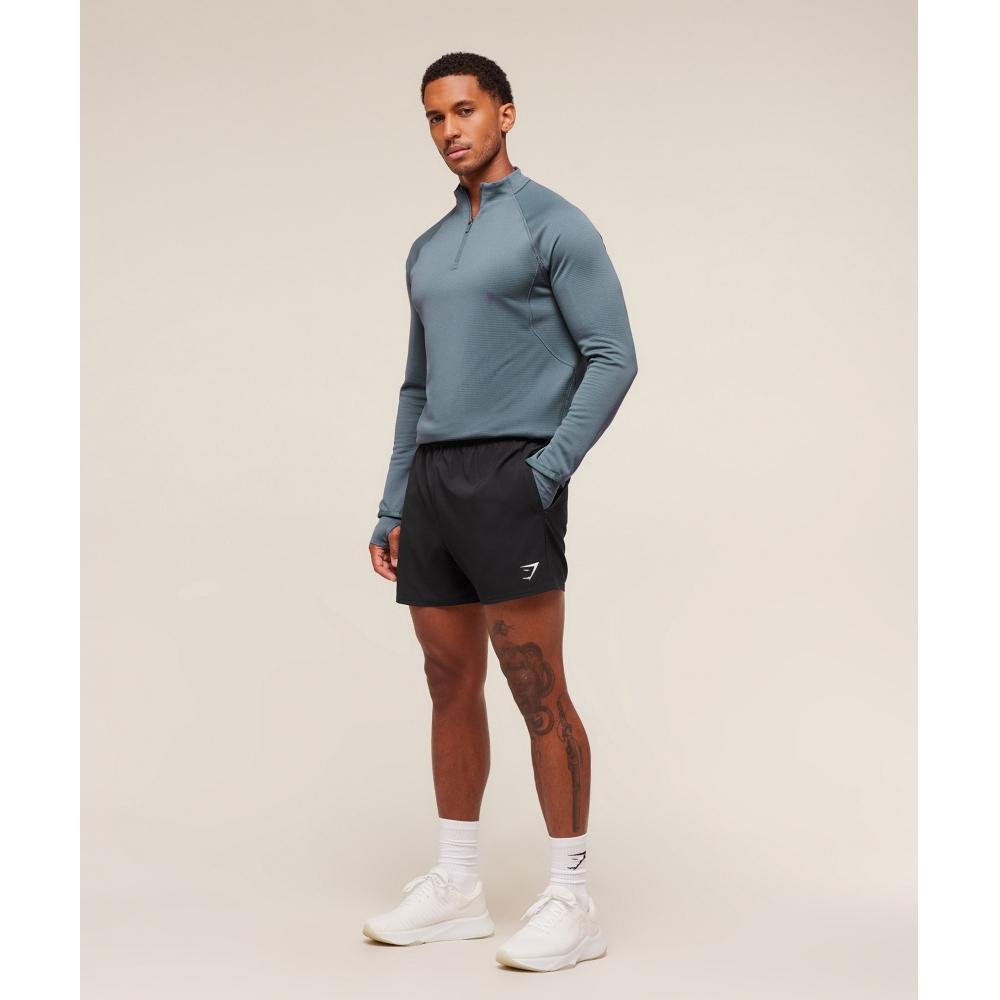 Gymshark Running 1 4 Zip Iron Blue A3c1o Uctm