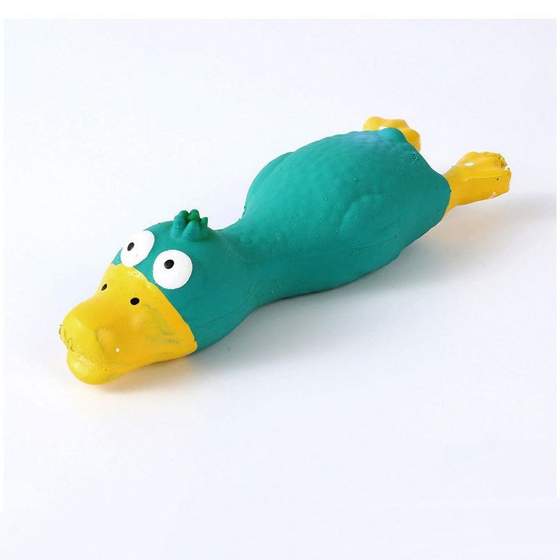 Cute Dog Squeak Toy Latex Chicken Shape Durable Chew for Small-Medium Breeds Interactive Pet Supplies