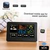 Stazione Meteorologica Smart WiFi Temperatura Umidità Interna Esterna Pressione Atmosferica Velocità del Vento Display Controllo APP Orologio Multifunzione