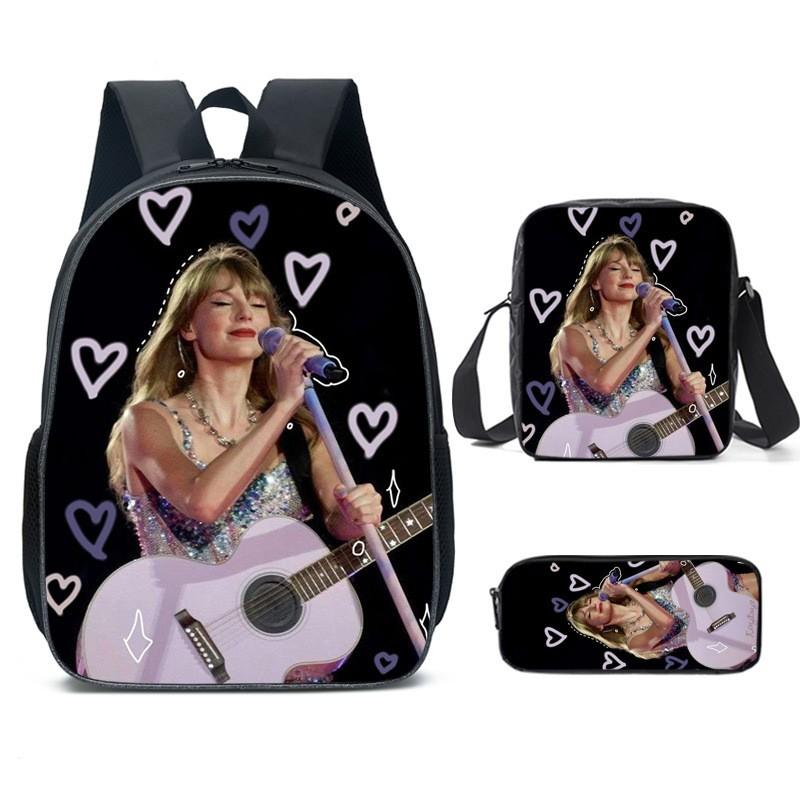 3pc 18 Backpack Student Shoulder Bag Travel Laptop Backpack Gift