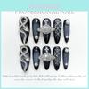 Handmade Western Snake Metal Nail Sticker For Long-lasting And Trendy Manicure Xs S M L Sizes