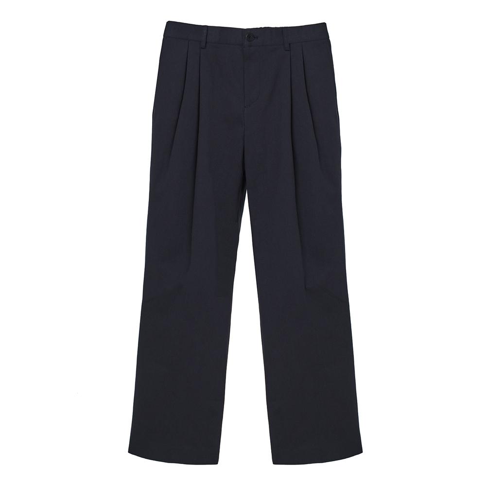 ARRAYED Straight Wide Two-Pleat Elastic Chino Pants [Beige]