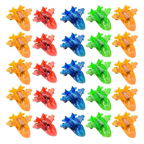 25Pcs Pull Back Mini Airplane Toy Clear Combat Aircraft Model Toddlers