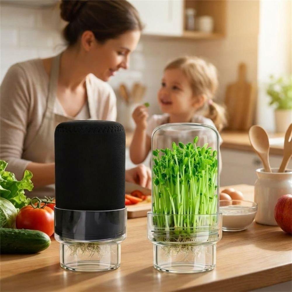 Blackout Sleeves Glass Sprout Growing Set Drain Cover Sprout Growing Container  Home Gardeners