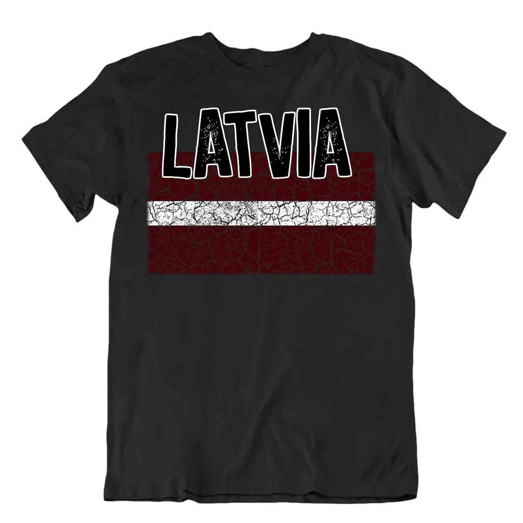 Flag T-Shirt Latvia Fashion Country Souvenir Gift Tee Pride logo