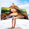 Mona Lisa Serie Meeresurlaub Strandtuch Schwimmbad Badetuch Mikrofaser Sporttuch