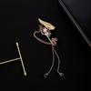 Left Ear Right Ear Sweet Alloy Elf Ear Clip Elf Ear Crystal Long Tassel Earrings Charm No Piercing Wings Ear Cuff Girls
