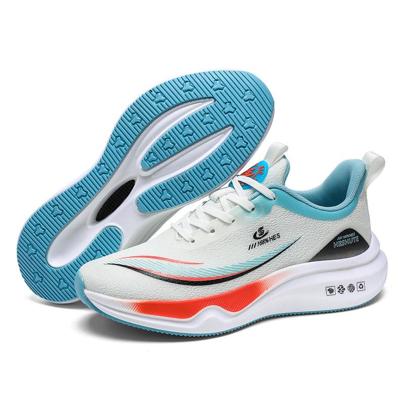 Outdoor sports running shoes High school entrance examination Physical test Ultra-light carbon board running shoes Soft sole Rebound shock Middle