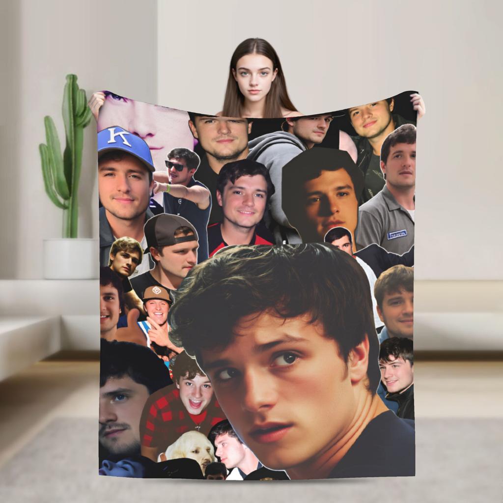 Warm Soft Blanket Decorative Josh Hutcherson Throw Blanket Flannel Bedspread For Couch Bed Funny Sofa Bed Cover