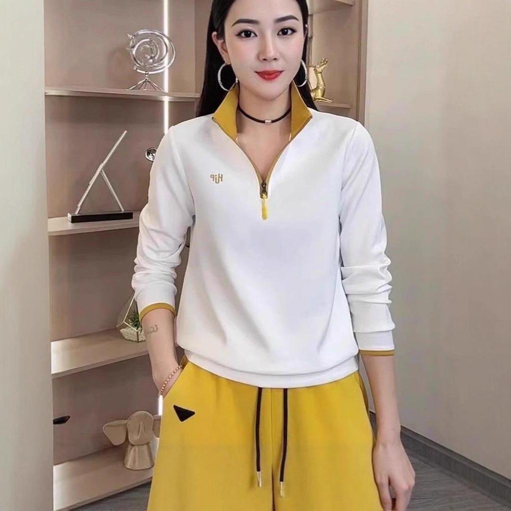 Women's Versatile Slimming Half-Zip Hoodie - Spring/Autumn Fashion Long Sleeve Top