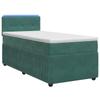 Box Spring Bed with Mattress Dark Green 90 X 200 Cm Velvet