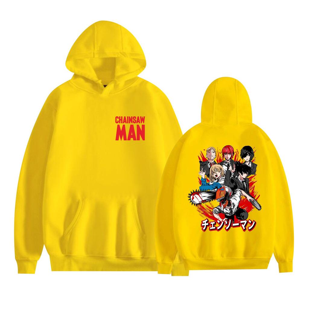 Chainsaw Man Hoodie Sweatshirt Cartoon Printed Cool Pullover Hooded Halloween Chainsaw Man Anime Unisex