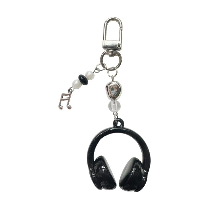

Gradient Music Theme Keychain Detachable Carabiner Clip for Backpack Keys or Phone Sturdy Acrylic Alloy Designs чорний