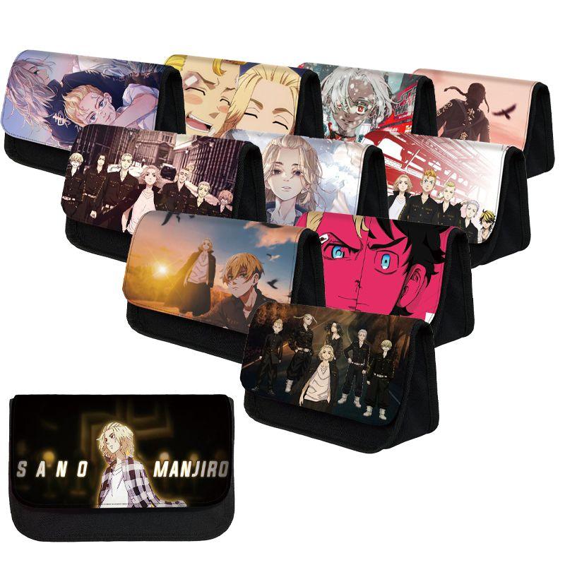 Tokyo Polyester Revengers School Pencil Case Large Capacity Writing Case Double