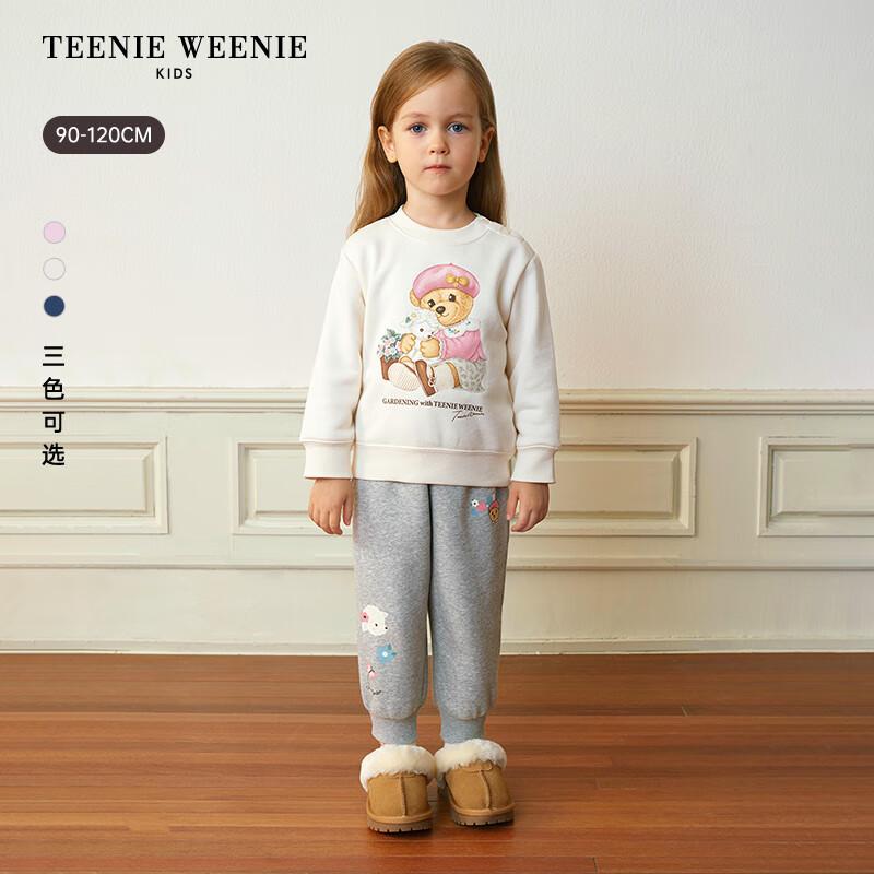 Teenie Weenie Kids  Bear Printed Fleece Sweatshirt for Baby Girls 100