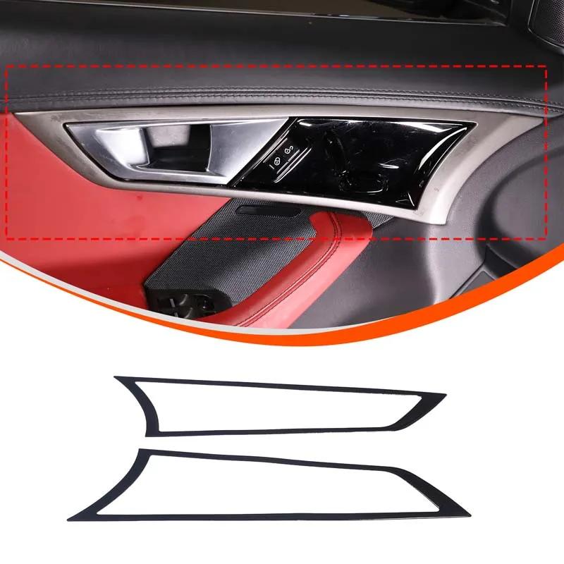 For Jaguar F-TYPE 2013-2026 PVC Glossy Black Interior Modification Center Control Trim Strip Door Trim Sticker Car Accessories