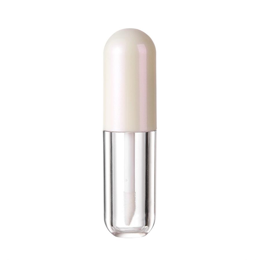 4.3ml Round Clear Empty Lip Gloss Tube, Refillable Lip Oil Container, Cosmetic Packaging for Lip Glaze