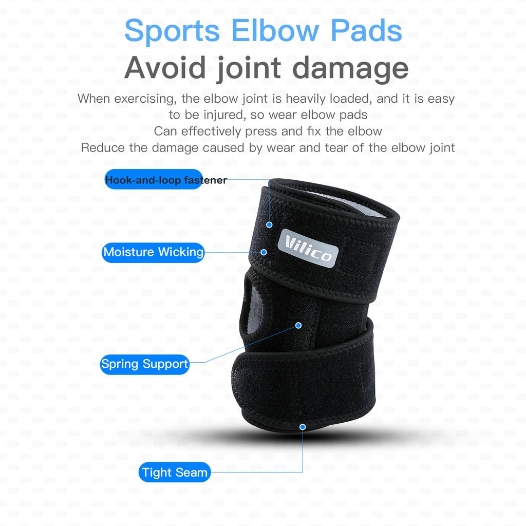 1PCS Adjustable Elbow Support Wrap Brace Pad Strong Basketball Sports Elastic Elbow Injury Pain Relief Protector