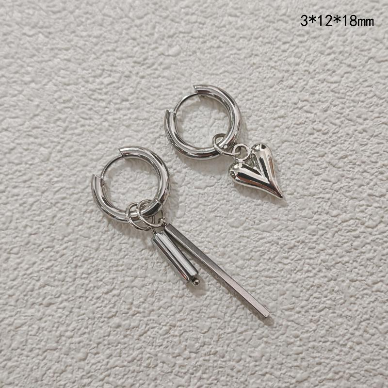 Heart Pendant Ear Buckle Able Irregular Tassel Earrings Sweet Cool Metal Chain Ear Cuff Accessories Gifts