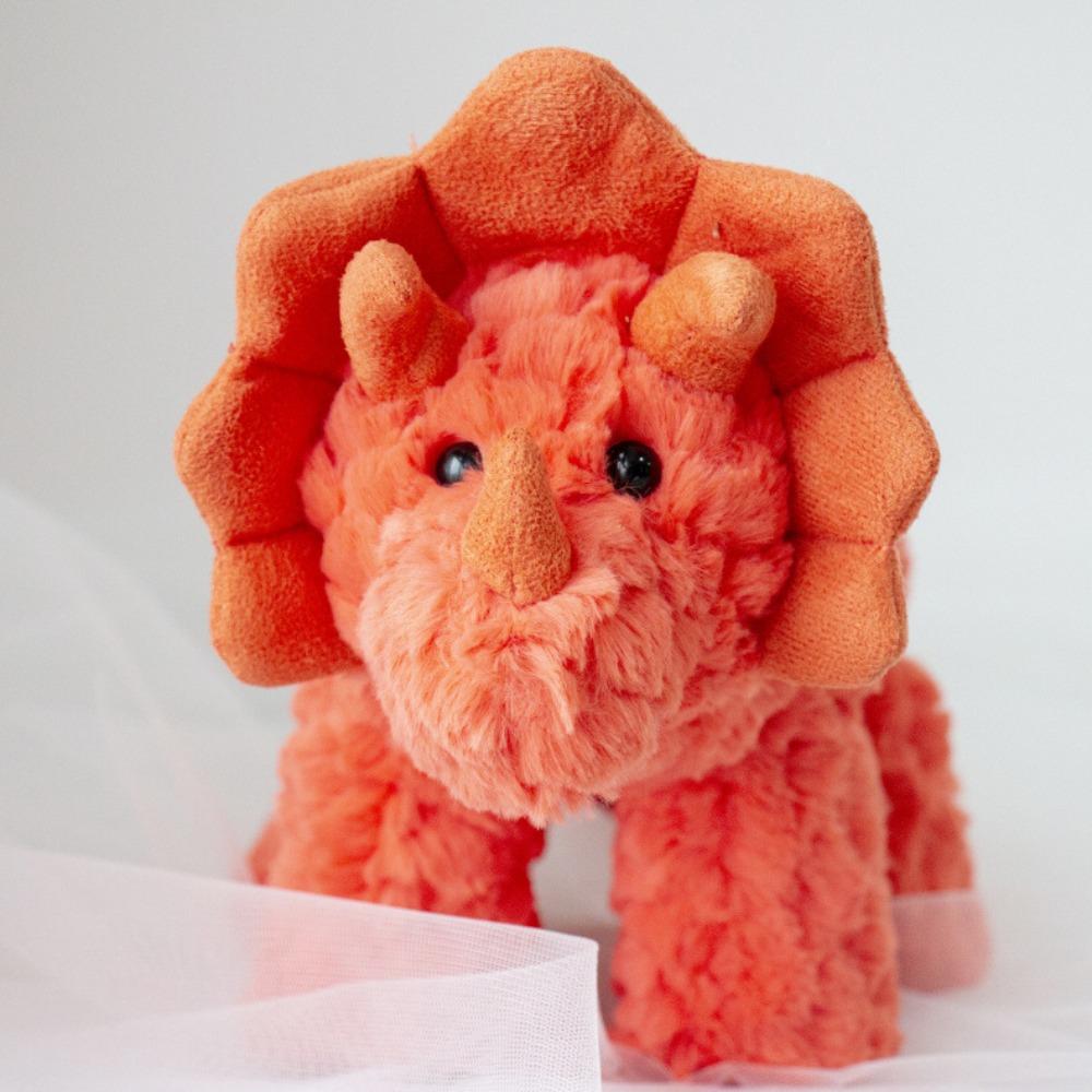 Herbivorous triangular dinosaur plush toys, home ornaments, long-haired European and American style dolls