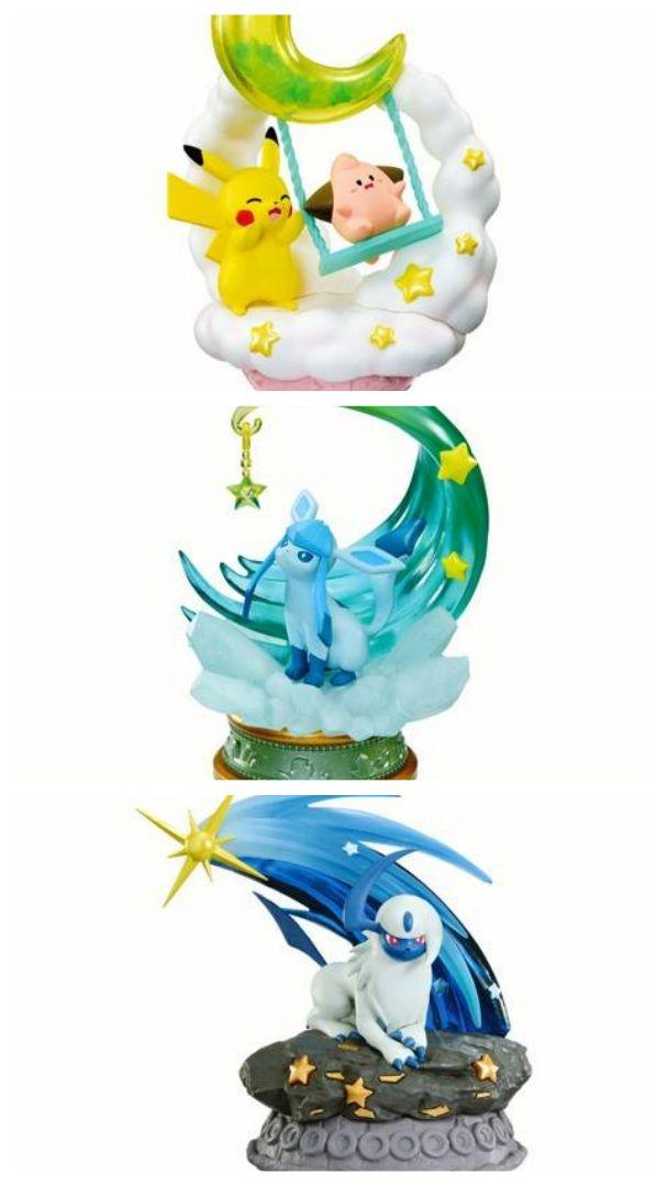 

[USED] Pokemon Dreaming Moonlit Night Star Walk Pikachu & Pi Glaceon Absol