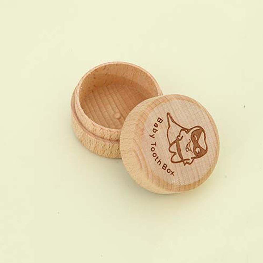 Wooden Milk Teeth Organizer Primary Teeth Tooth Fairy Box Portable Deciduous Tooth Case  Children