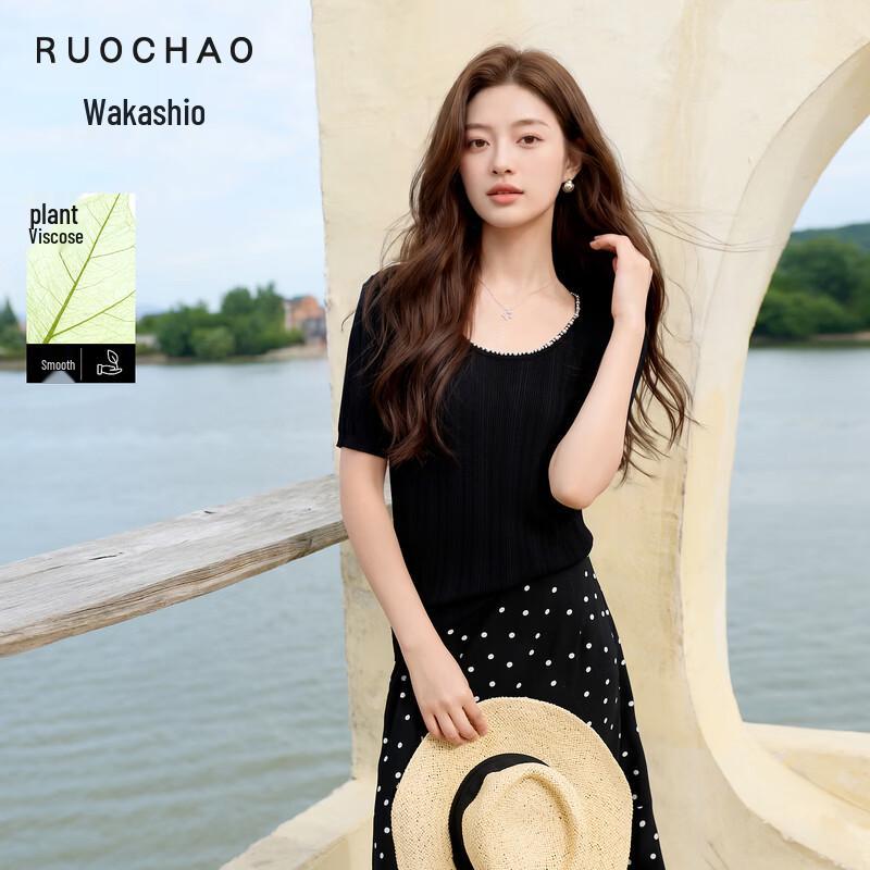 Sancai Women s Plus Size Slim Fit Short Sleeve Knit Top XXXL