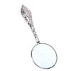 5X Handheld Magnifying Glass 45mm Glass Lens Metal Frame Vintage Handheld Magnifier for Reading Inspection Silver